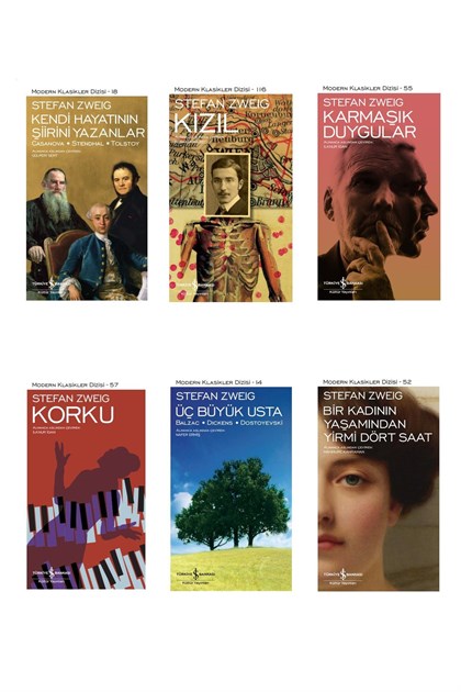 Kendi Hayatının Şiirini Yazanlar- Korku- Kızıl- Üç Büyük Usta- Karmaşık Duygular- Bir Kadının Yaşamından Yirmi Dört Saat Stefan Zweig Kitap Seti