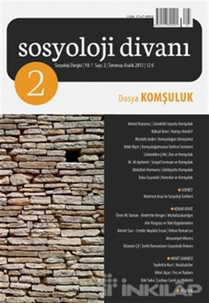 Sosyoloji Divanı Sayı : 2 Temmuz-Aralık 2013