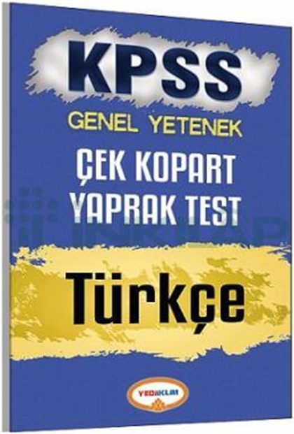 Yediiklim 2017 KPSS Genel Yetenek Türkçe Çek Kopart Yaprak Test