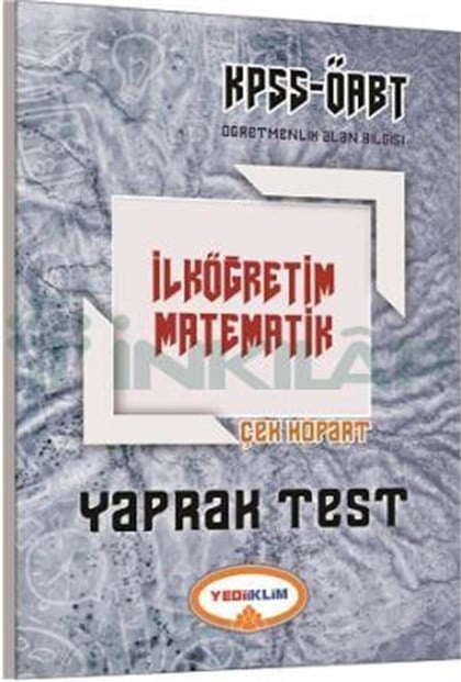 Yediiklim 2017 KPSS-ÖABT İlköğretim Matematik Çek Kopart Yaprak Test