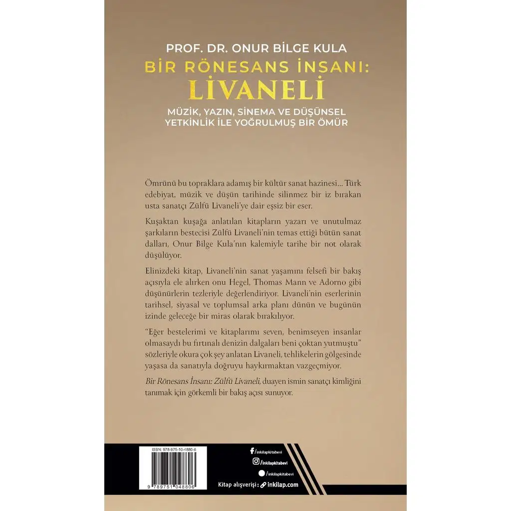 Bir Rönesans İnsanı: Livaneli | Prof.Dr.Onur Bilge Kula Bir Rönesans İnsanı: Livaneli | Prof.Dr.Onur Bilge Kula