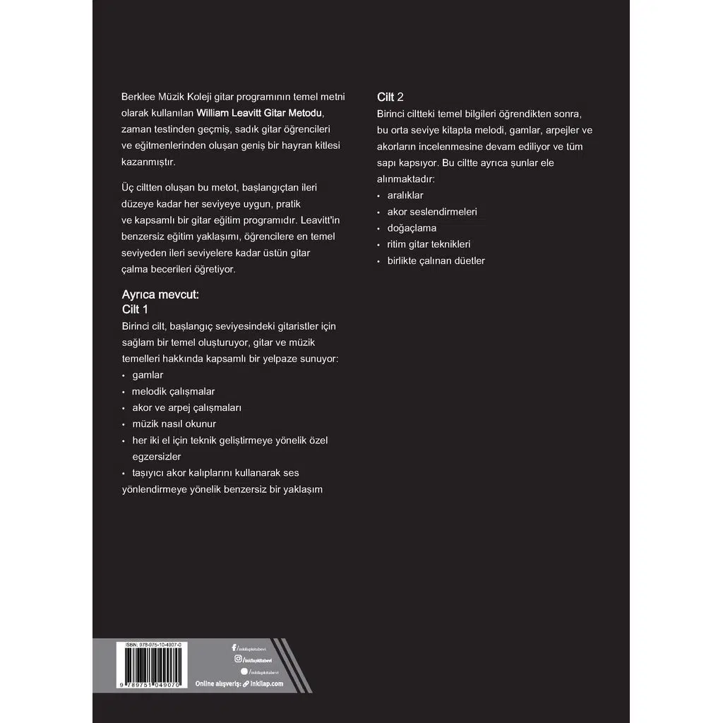 Modern Gitar Metodu Cilt 1 | William Leavitt Modern Gitar Metodu Cilt 1 | William Leavitt